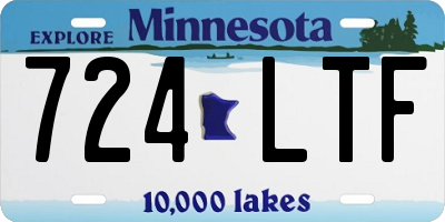 MN license plate 724LTF