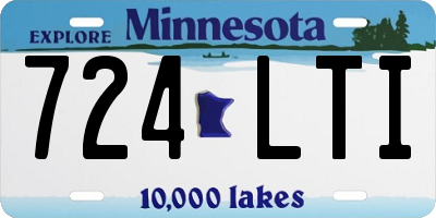 MN license plate 724LTI