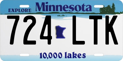 MN license plate 724LTK