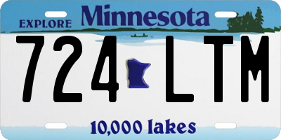 MN license plate 724LTM
