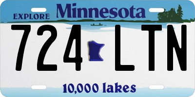 MN license plate 724LTN