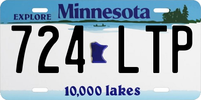 MN license plate 724LTP