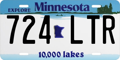 MN license plate 724LTR