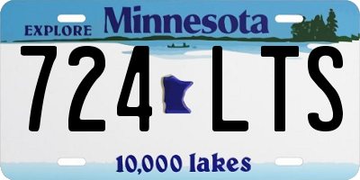 MN license plate 724LTS