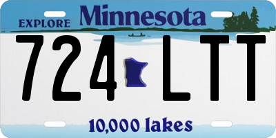 MN license plate 724LTT