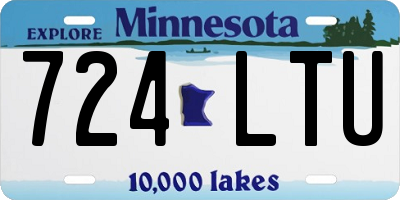MN license plate 724LTU