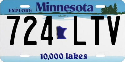 MN license plate 724LTV