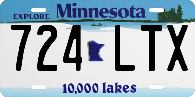 MN license plate 724LTX