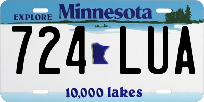 MN license plate 724LUA