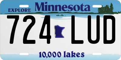 MN license plate 724LUD
