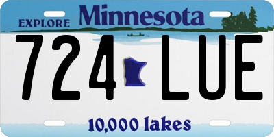 MN license plate 724LUE