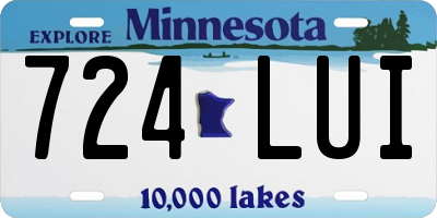 MN license plate 724LUI