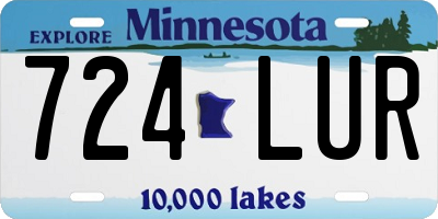 MN license plate 724LUR