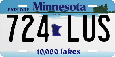 MN license plate 724LUS
