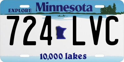 MN license plate 724LVC