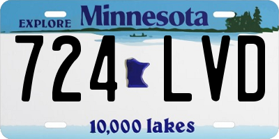 MN license plate 724LVD
