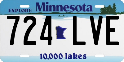 MN license plate 724LVE