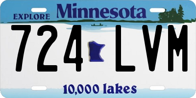 MN license plate 724LVM