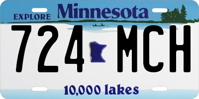 MN license plate 724MCH