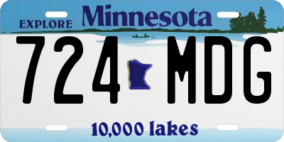 MN license plate 724MDG