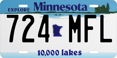 MN license plate 724MFL