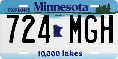 MN license plate 724MGH