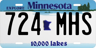 MN license plate 724MHS