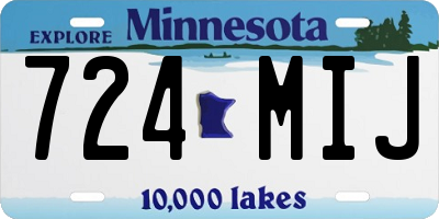 MN license plate 724MIJ