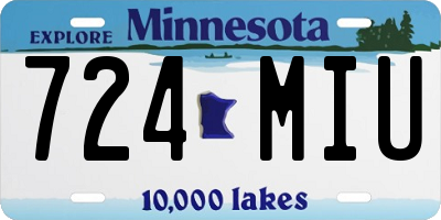 MN license plate 724MIU