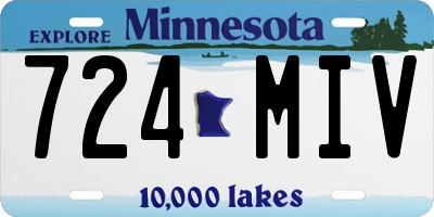 MN license plate 724MIV
