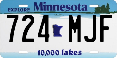 MN license plate 724MJF