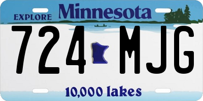 MN license plate 724MJG