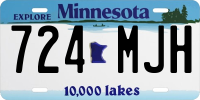 MN license plate 724MJH