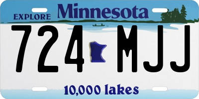 MN license plate 724MJJ
