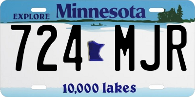 MN license plate 724MJR