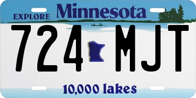 MN license plate 724MJT
