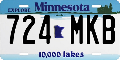 MN license plate 724MKB