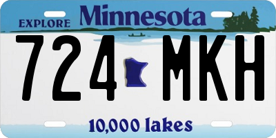MN license plate 724MKH
