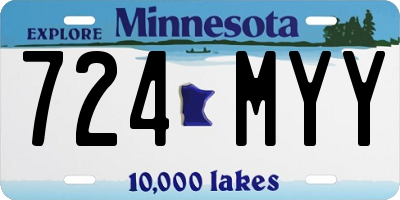 MN license plate 724MYY