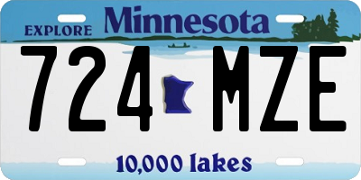 MN license plate 724MZE