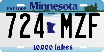 MN license plate 724MZF