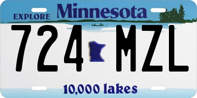MN license plate 724MZL