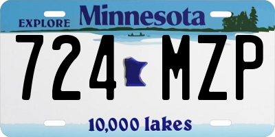 MN license plate 724MZP