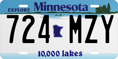 MN license plate 724MZY
