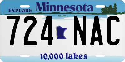 MN license plate 724NAC