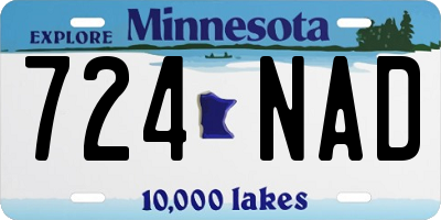 MN license plate 724NAD