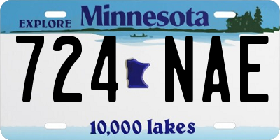 MN license plate 724NAE