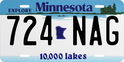MN license plate 724NAG