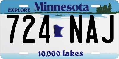 MN license plate 724NAJ