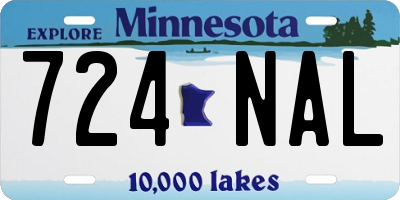 MN license plate 724NAL